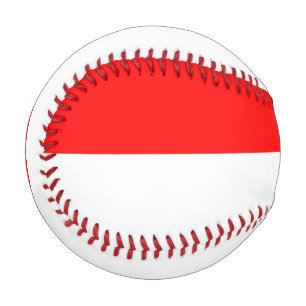 Patriotischer Baseball mit Flagge Indonesiens