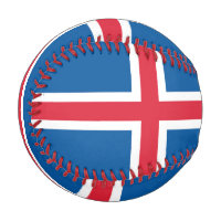 Patriotischer Baseball mit Flagge Islands