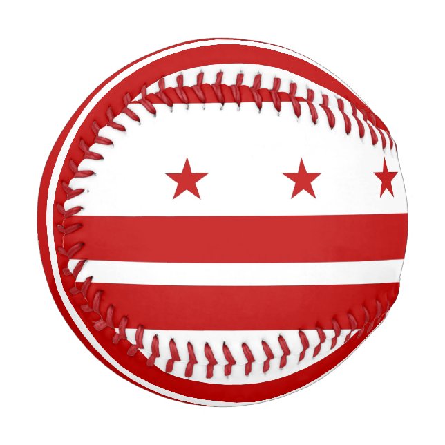 Patriotischer Baseball mit Flagge von Washington D (Vorderseite Links)
