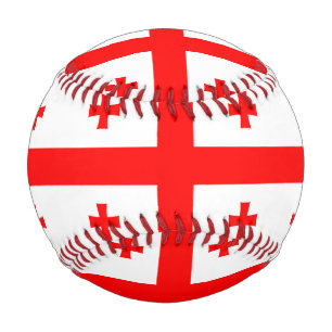 Patriotischer Baseball mit georgischer Flagge