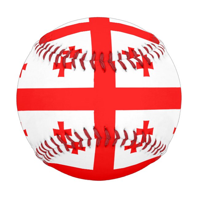 Patriotischer Baseball mit georgischer Flagge (Vorderseite)