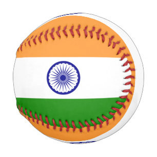 Patriotischer Baseball mit indischer Flagge