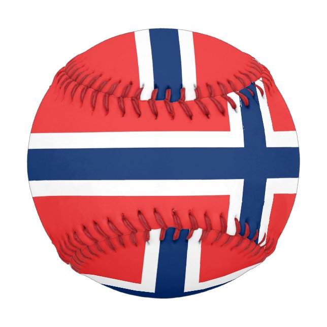 Patriotischer Baseball mit norwegischer Flagge (Rückseite)