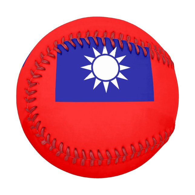 Patriotischer Baseball mit taiwanischer Flagge (Vorderseite Links)