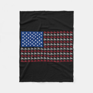 Patriotischer Bauer 4. Juli Amerikanische Flagge U Fleecedecke