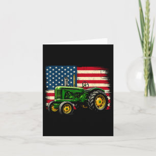 Patriotischer Bauer 4. Juli Tractor US-Flagge Karte