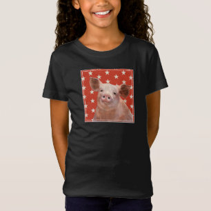 Patriotischer Bauernhof - Schwein T-Shirt
