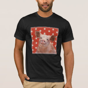 Patriotischer Bauernhof - Schwein T-Shirt