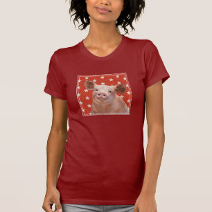 Patriotischer Bauernhof - Schwein T-Shirt
