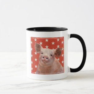 Patriotischer Bauernhof - Schwein Tasse
