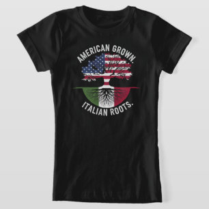 Patriotischer Baum T - Shirt American Flag Roots