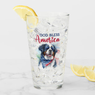 Patriotischer Berner Sennenhund Glas