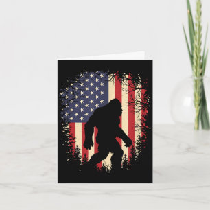 Patriotischer Bigfoot-Amerikanischer-Flagge-Sasqua Karte
