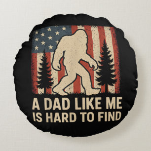Patriotischer Bigfoot Ein Vater Wie Mich Findet Ma Rundes Kissen