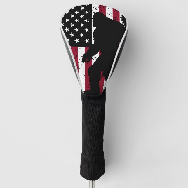 Patriotischer Bigfoot Golf Headcover (Vorderseite)