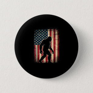 Patriotischer Bigfoot Sasquatch USA 4. Juli Button