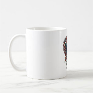 Patriotischer Biker-Totenkopf-Biker-Straßenfreihei Kaffeetasse