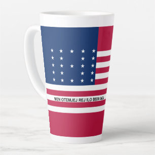 Patriotischer Bikini-Atoll-Flagge-Latte-Mug Milchtasse