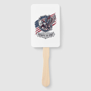 Patriotischer Bison Adler Wappen Tier Hybrid Patri Fächer