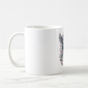 Patriotischer Bison Adler Wappen Tier-Hybrid Patri Kaffeetasse