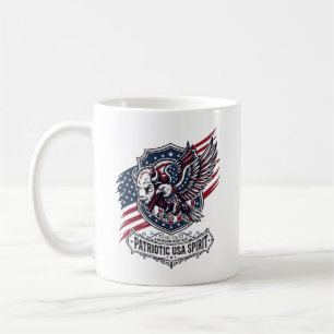 Patriotischer Bison Adler Wappen Tier Hybrid Patri Kaffeetasse