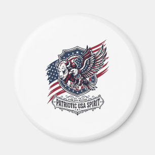Patriotischer Bison Adler Wappen Tier Hybrid Patri Magnet