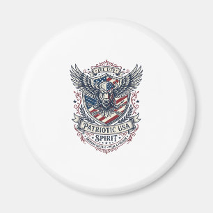 Patriotischer Bison Adler Wappen Tier Hybrid Patri Magnet