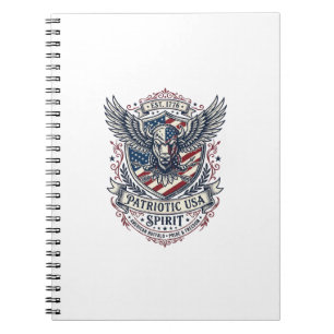 Patriotischer Bison Adler Wappen Tier-Hybrid Patri Notizblock