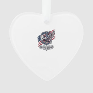 Patriotischer Bison Adler Wappen Tier Hybrid Patri Ornament