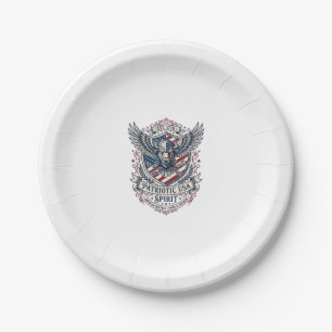 Patriotischer Bison Adler Wappen Tier-Hybrid Patri Pappteller