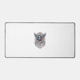 Patriotischer Bison Adler Wappen Tier Hybrid Patri Schreibtischunterlage