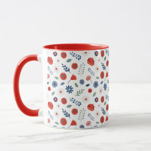 Patriotischer Blumenbecher Sommer Americana Cott Tasse