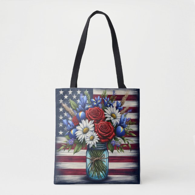 Patriotischer, blumengestresster Amerikaner (Vorderseite)