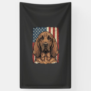 Patriotischer Bluthund Hund Amerikanische Flagge K Banner