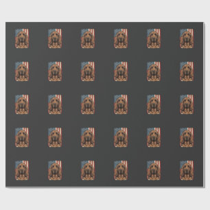 Patriotischer Bluthund Hund Amerikanische Flagge K Geschenkpapier