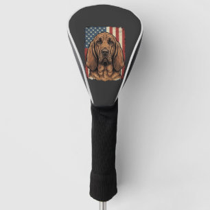 Patriotischer Bluthund Hund Amerikanische Flagge K Golf Headcover
