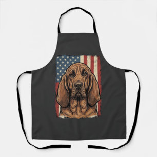 Patriotischer Bluthund Hund Amerikanische Flagge K Schürze