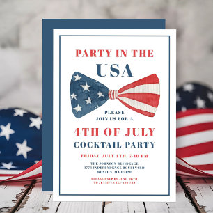 Patriotischer Bogen 4. Juli Cocktailparty Einladung