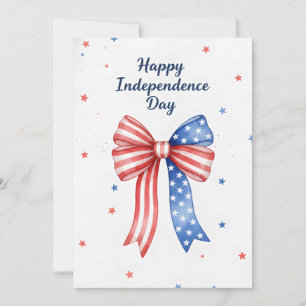 Patriotischer Bogen Frohes 4. Juli! USA Unabhängig Feiertagskarte