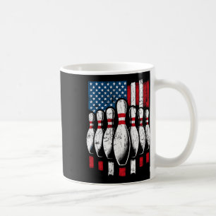 Patriotischer Bowling der amerikanischen Flagge Kaffeetasse