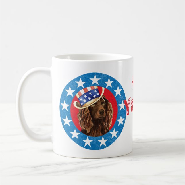 Patriotischer Boykin Spaniel Kaffeetasse (Links)