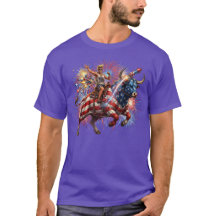 Patriotischer Bull Rider Feuerwerk USA Unabhängigk