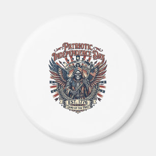 Patriotischer Chrome-Reaper-Dunkler-Patriot-Skelet Magnet