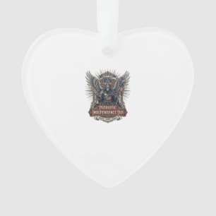 Patriotischer Chrome-Reaper Dunkler Patriot-Skelet Ornament