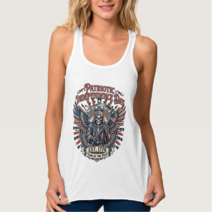 Patriotischer Chrome-Reaper Dunkler Patriot Skelet Tank Top