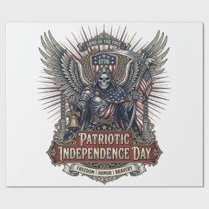 Patriotischer Chrome-Sensenmann Dunkler Patriot Sk Geschenkpapier