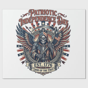 Patriotischer Chrome-Sensenmann Dunkler Patriot Sk Geschenkpapier