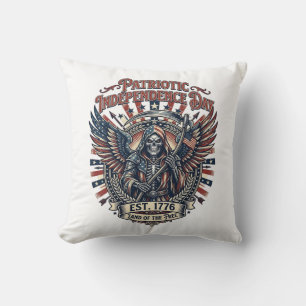 Patriotischer Chrome-Sensenmann Dunkler Patriot Sk Kissen