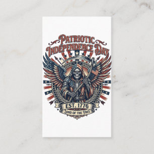 Patriotischer Chrome-Sensenmann Dunkler Patriot Sk Visitenkarte