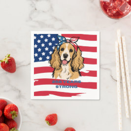 Patriotischer Cocker Spaniel Serviette